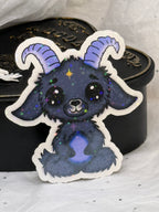 Bug Eyed Goat Sticker (Purple Horns)