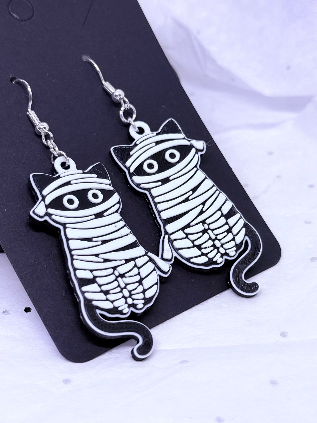 Mummy Cats | 3D Printed Earrings