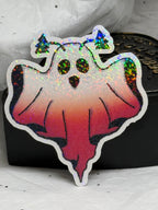 Ghost with Christmas Tree Antennas | Sticker