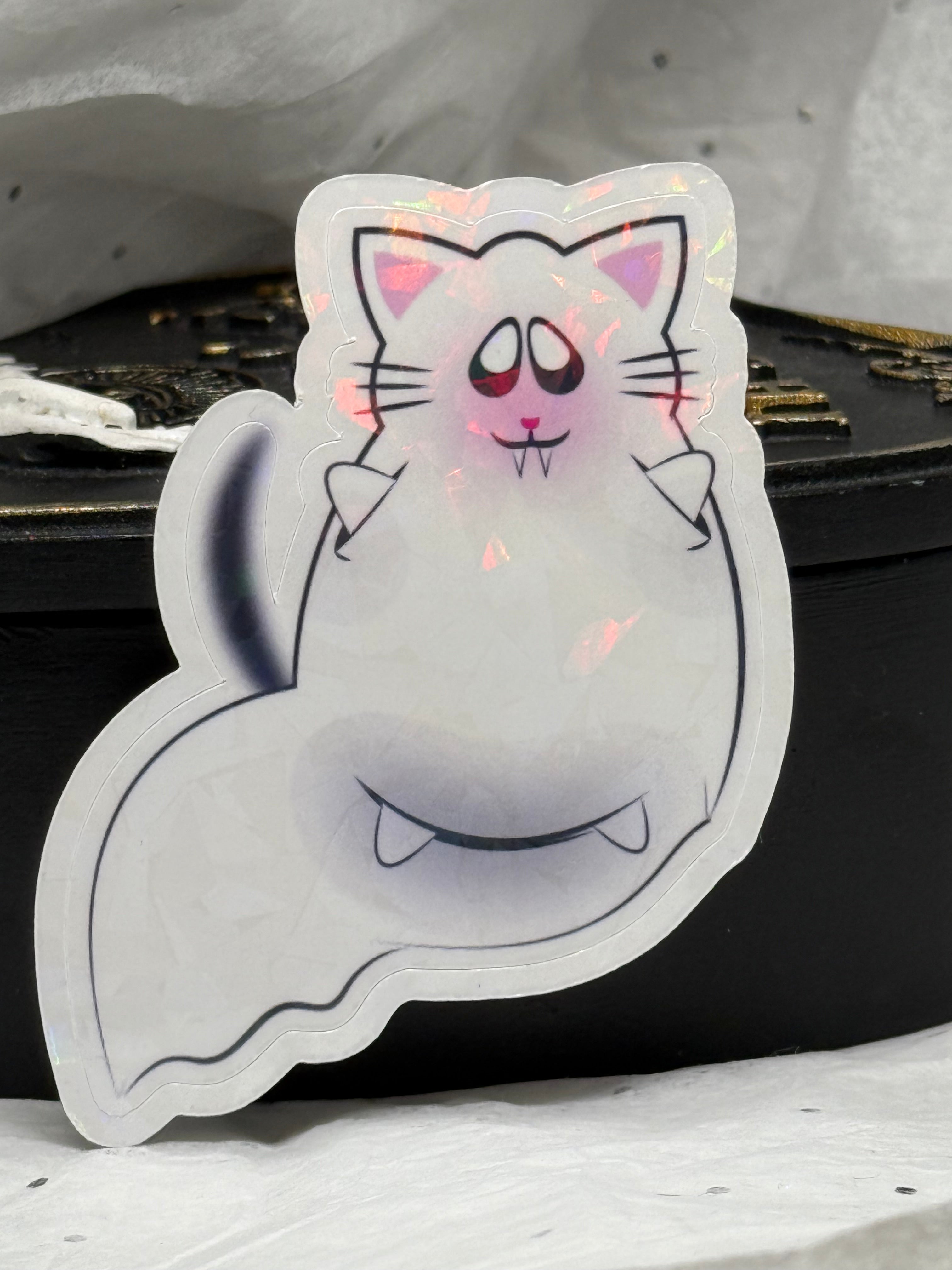 Vampire Ghost Cat Sticker