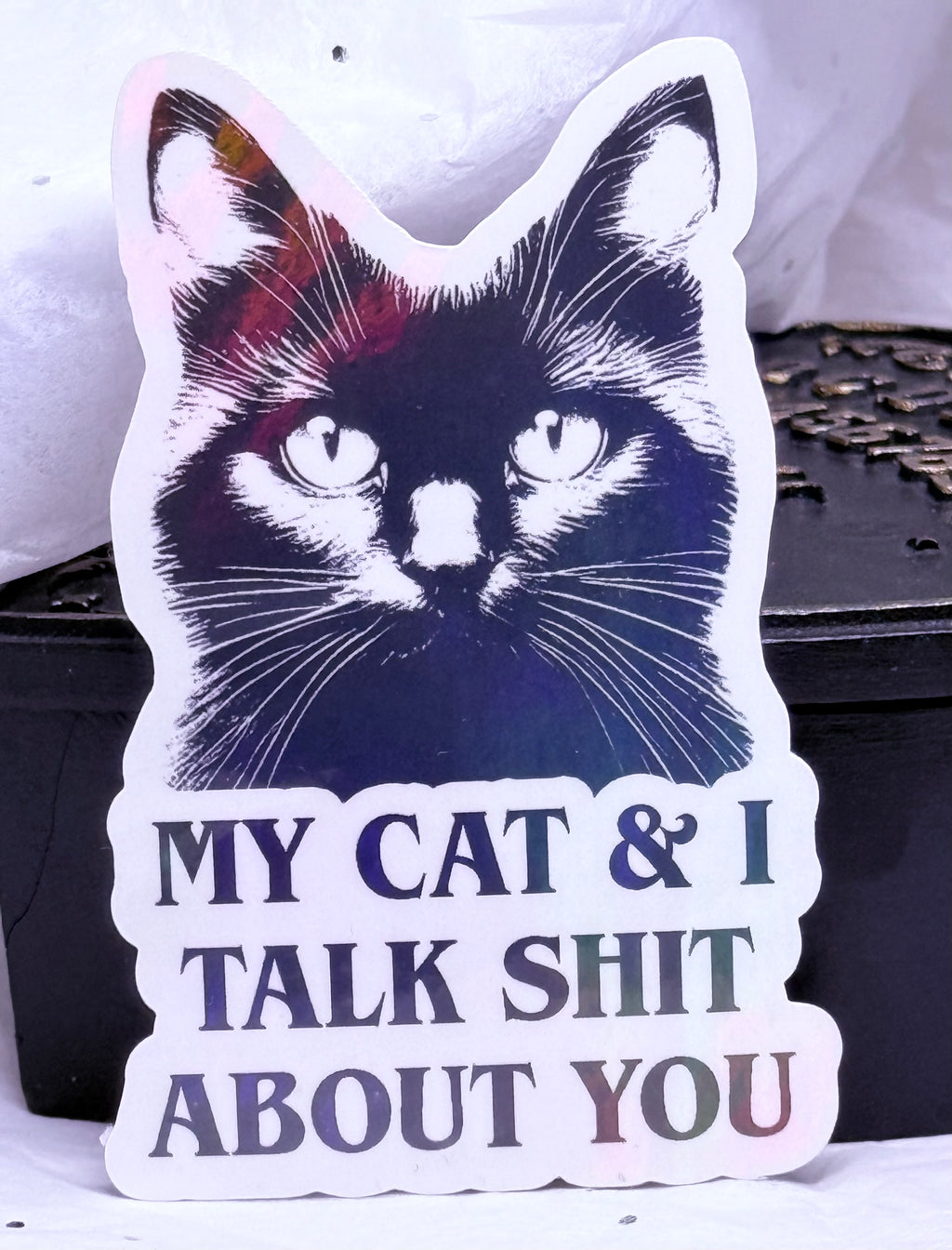My Cat & I Talk Shit About You | Sticker