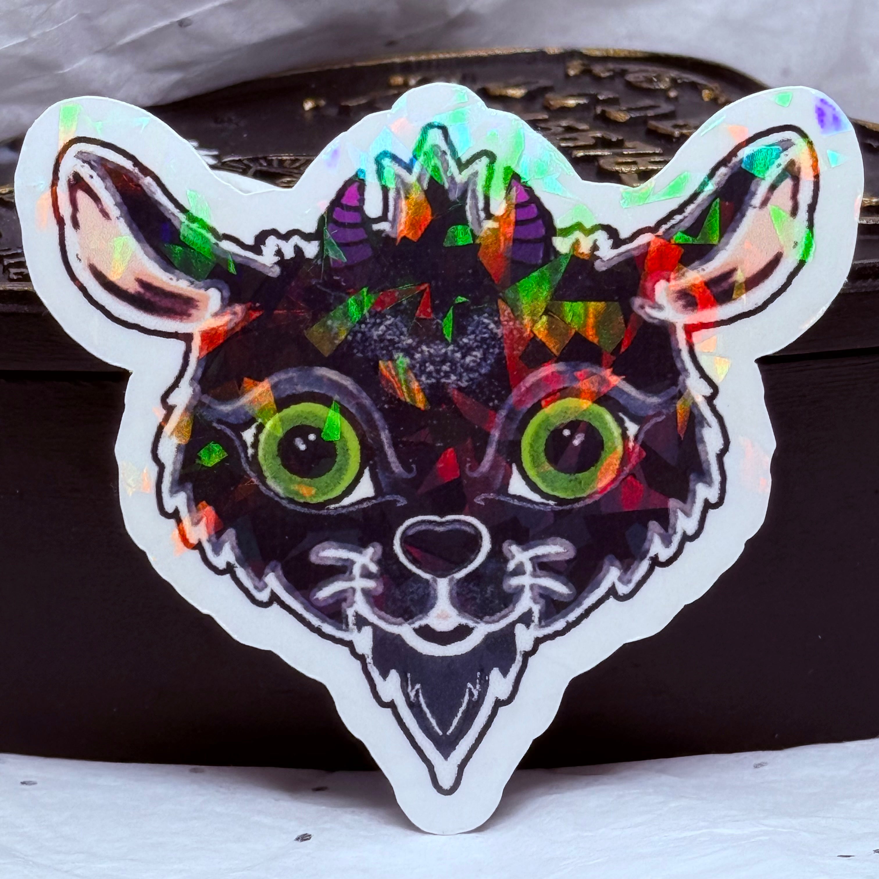 Devilish Goat Sticker (Black & Purple)