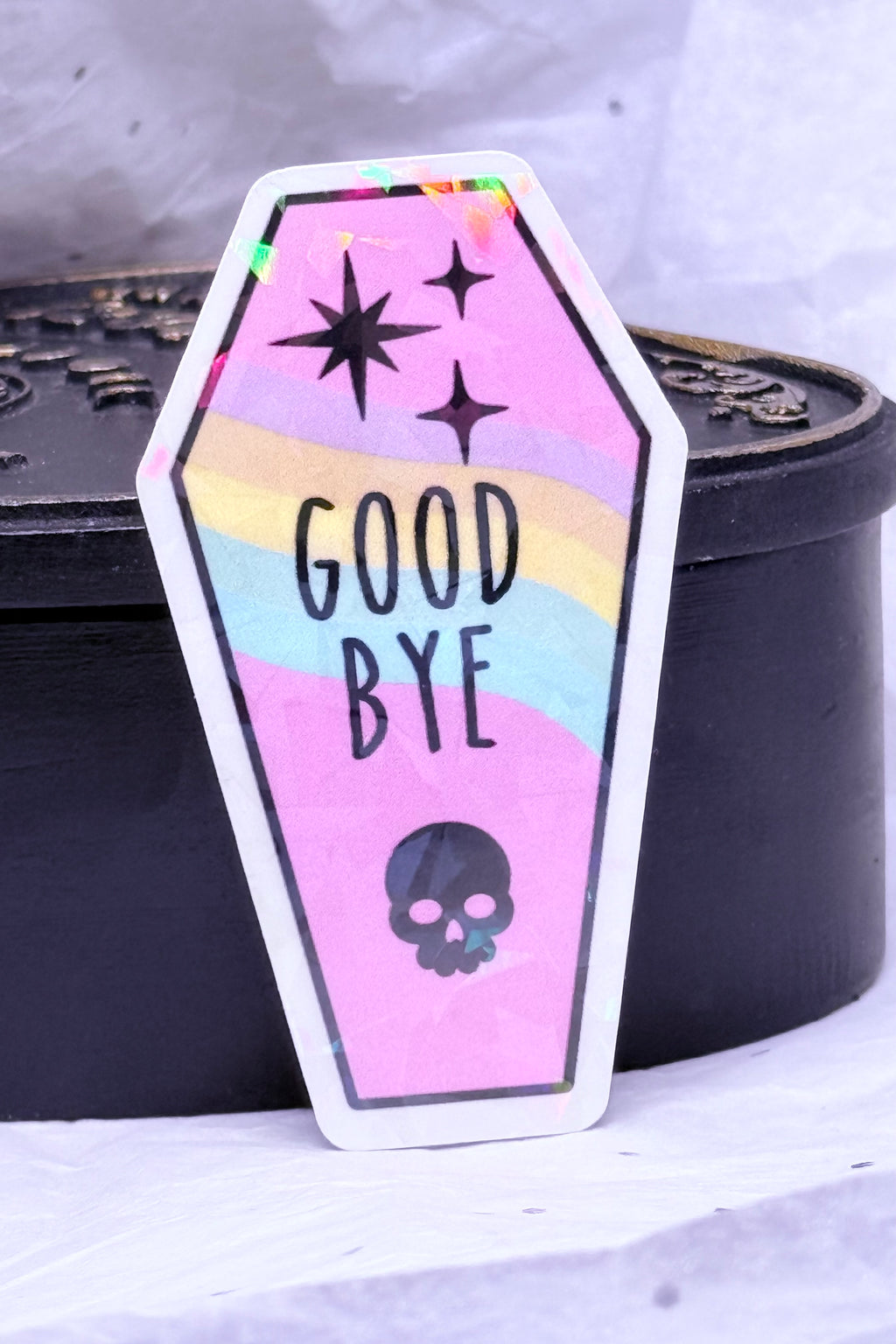 Coffing Sticker Goodbye Coffin | Sticker – The Haunted Dahlia