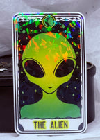 Alien Tarot Card Sticker