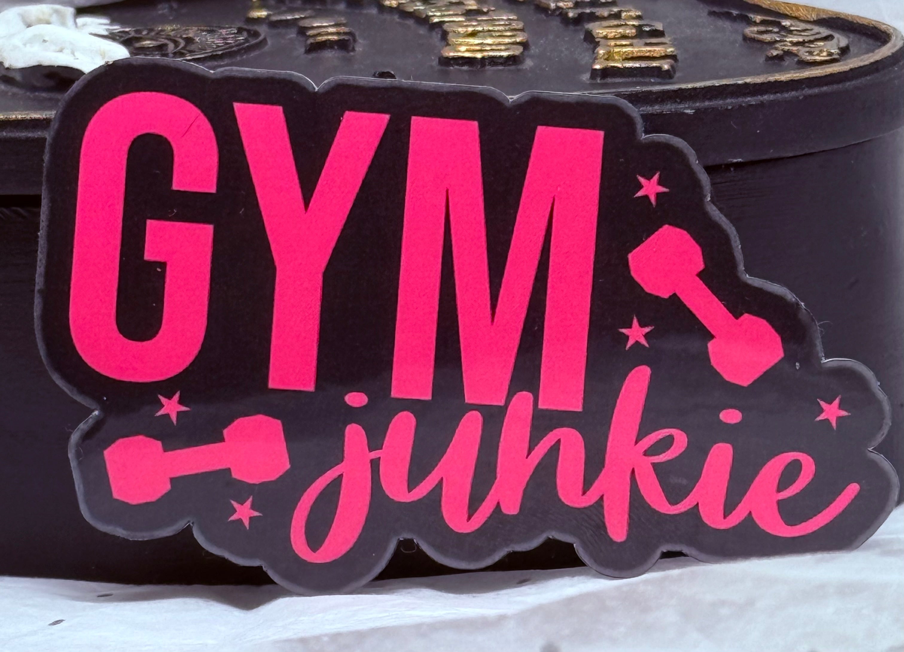 Gym Junkie Sticker (Pink) | Sticker