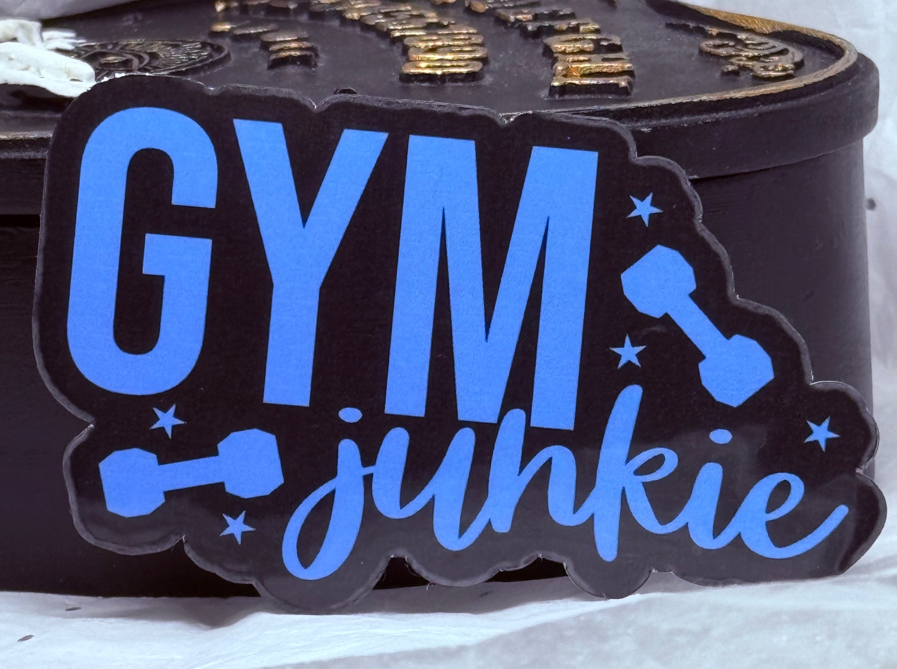Gym Junkie Sticker (Blue) | Sticker