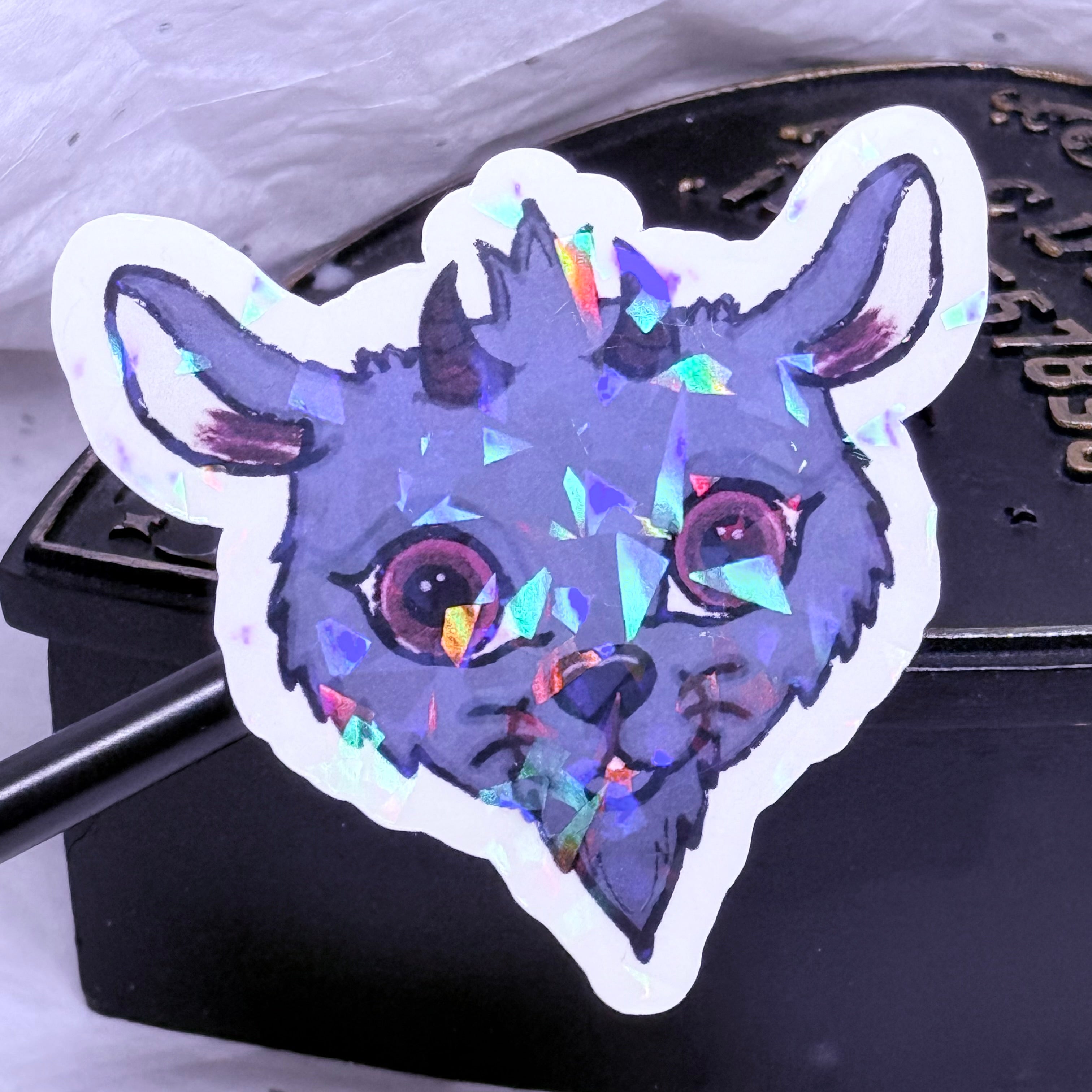 Devilish Goat Sticker (Gray)