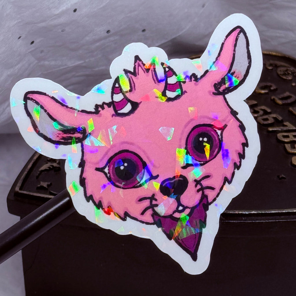 Devilish Goat Sticker (Pink)