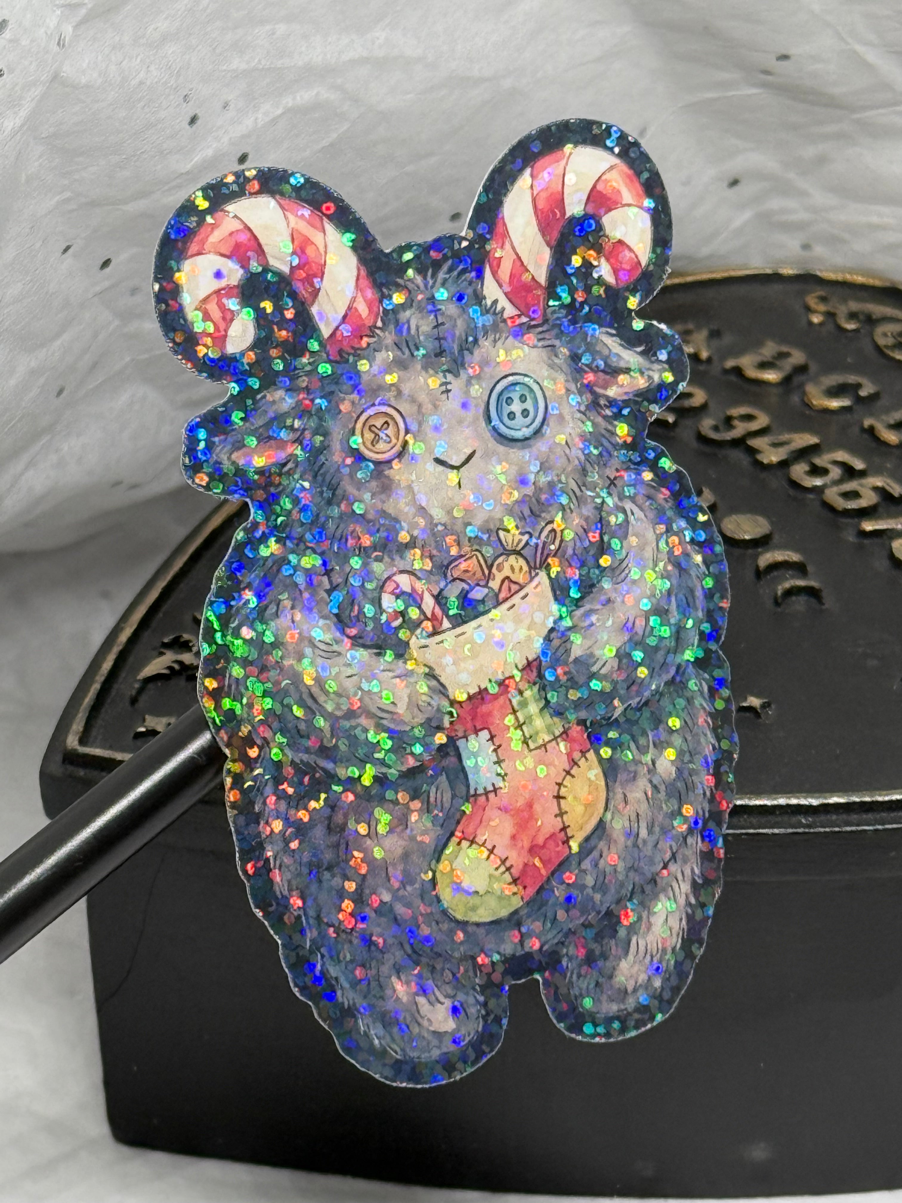 Fluffy Krampus Sticker