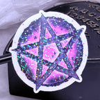 Pentacle Sticker (Purple & Black) | Sticker