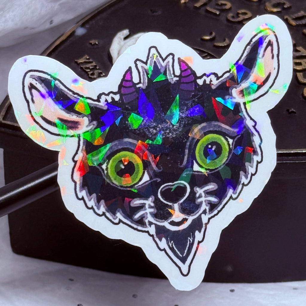 Devilish Goat Sticker (Black & Purple) | Sticker