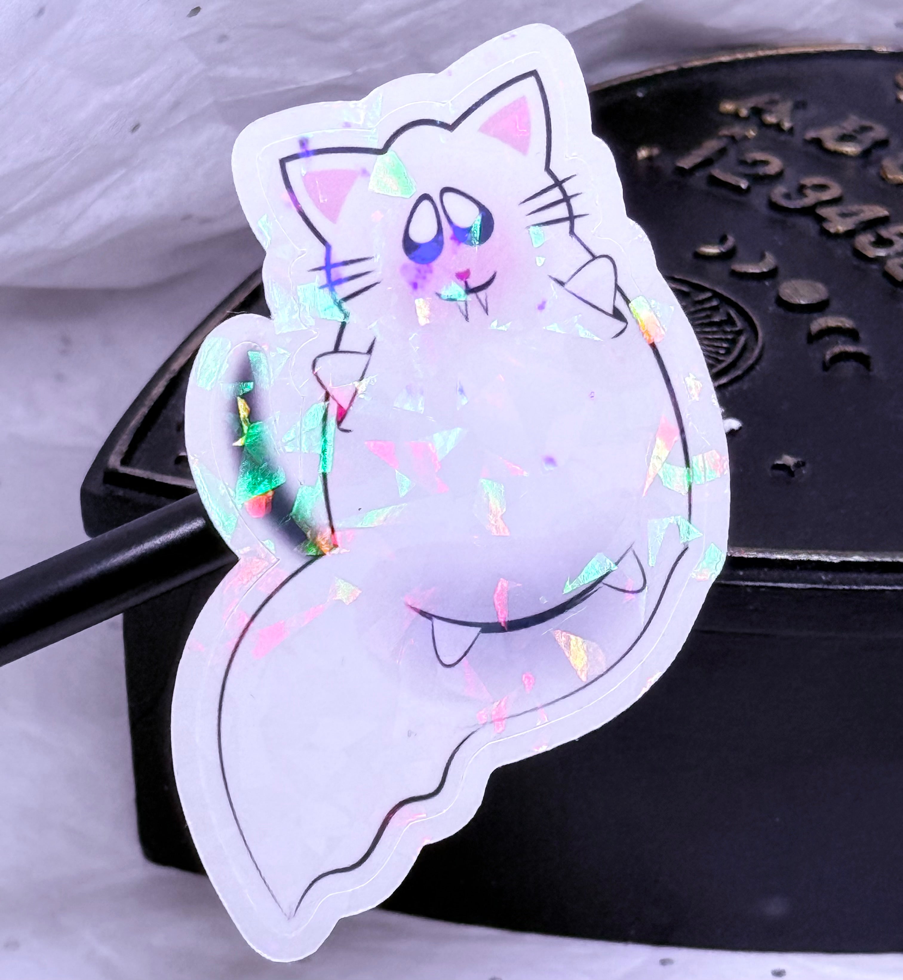 Vampire Ghost Cat Sticker
