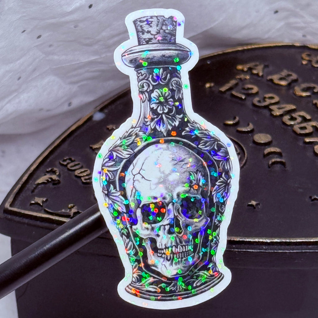 Black & White Mini Poison Bottle | Sticker