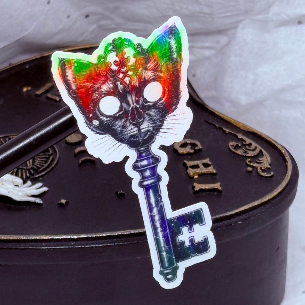 Cat Skeleton Key | Sticker