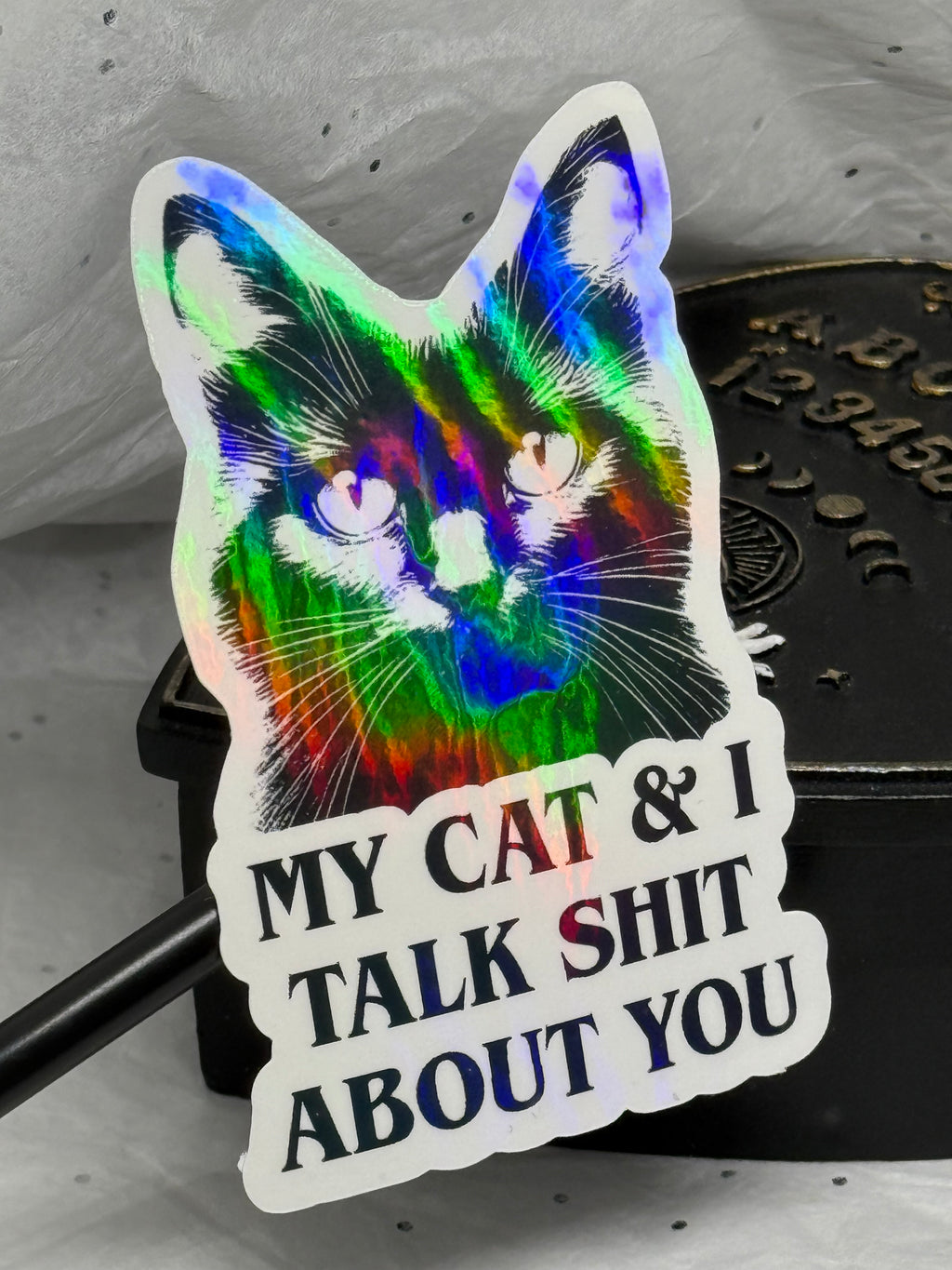My Cat & I Talk Shit About You | Sticker