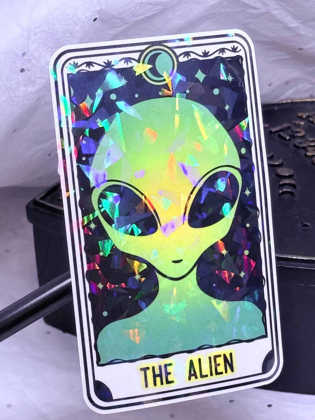Alien Tarot Card Sticker