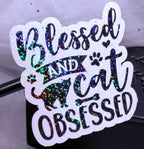 Blessed & Cat Obsessed Sticker
