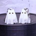 Ghost Cat Earrings (White)