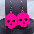 Skull Earrings (Hot Pink)
