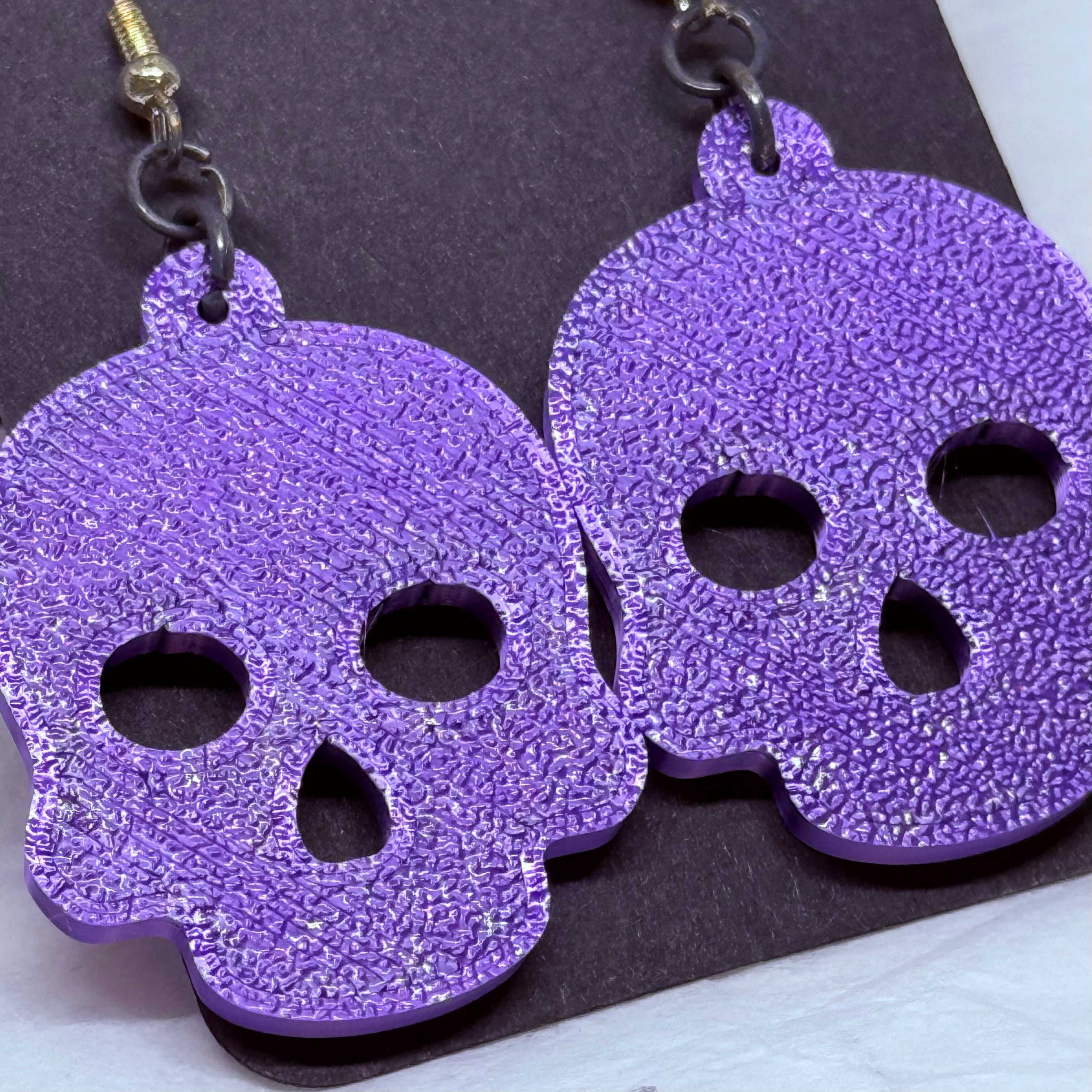 Skull Earrings (Purple)