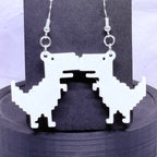 White T-Rex | 3D Printed Earrings
