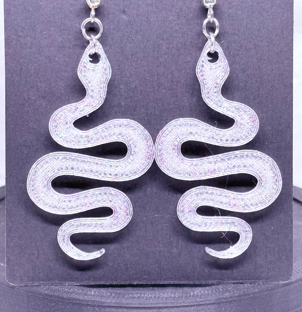 Snake Earrings (Silver)