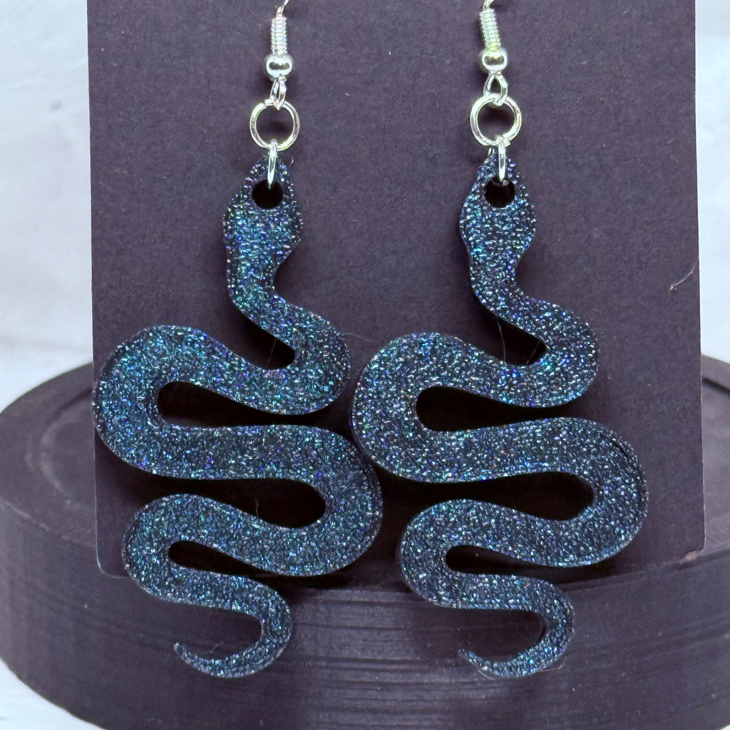 Blue/Purple Snakes | 3D Printed Earrings