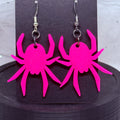 Hot Pink Spiders | 3D Printed Earrings