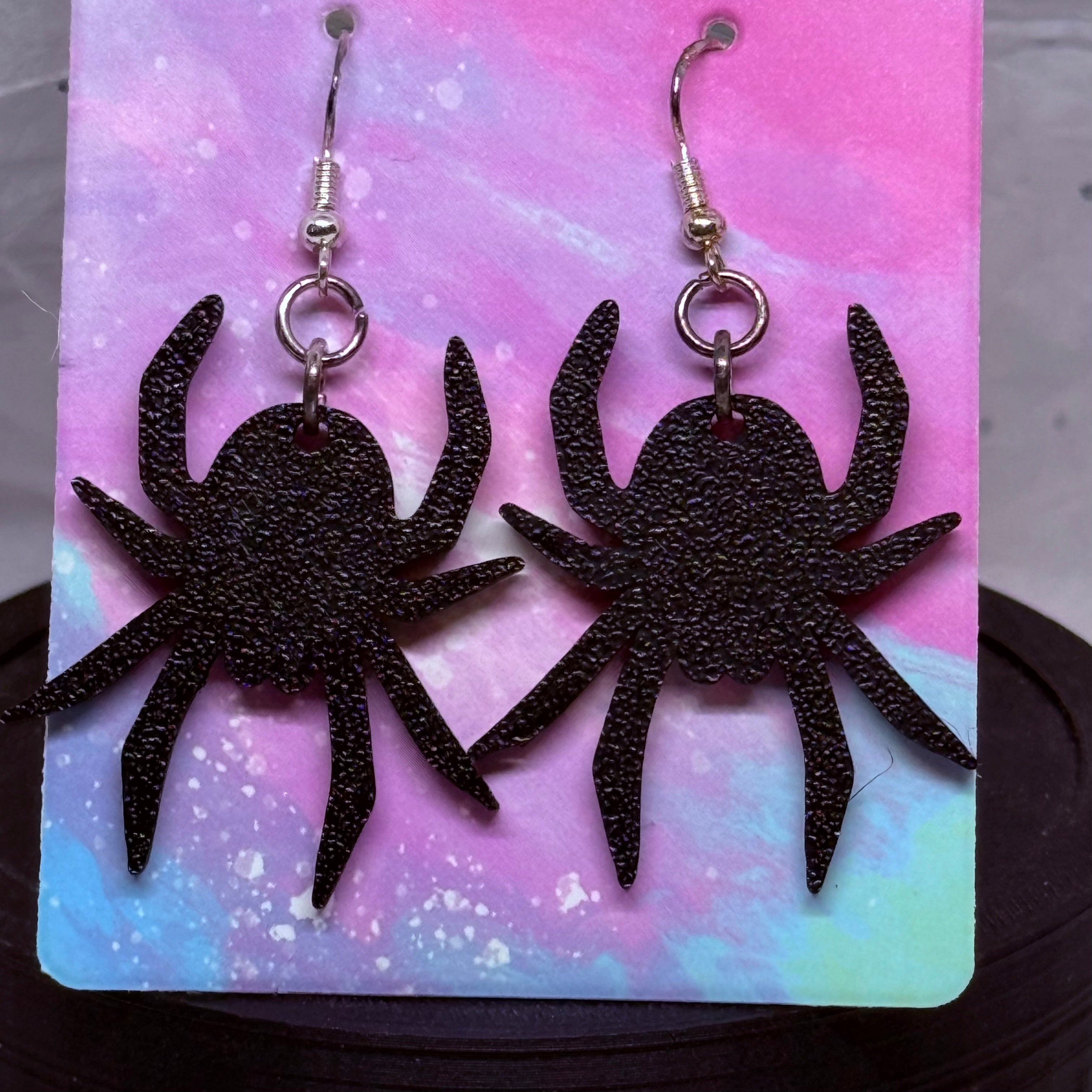 Spider Earrings (Black)