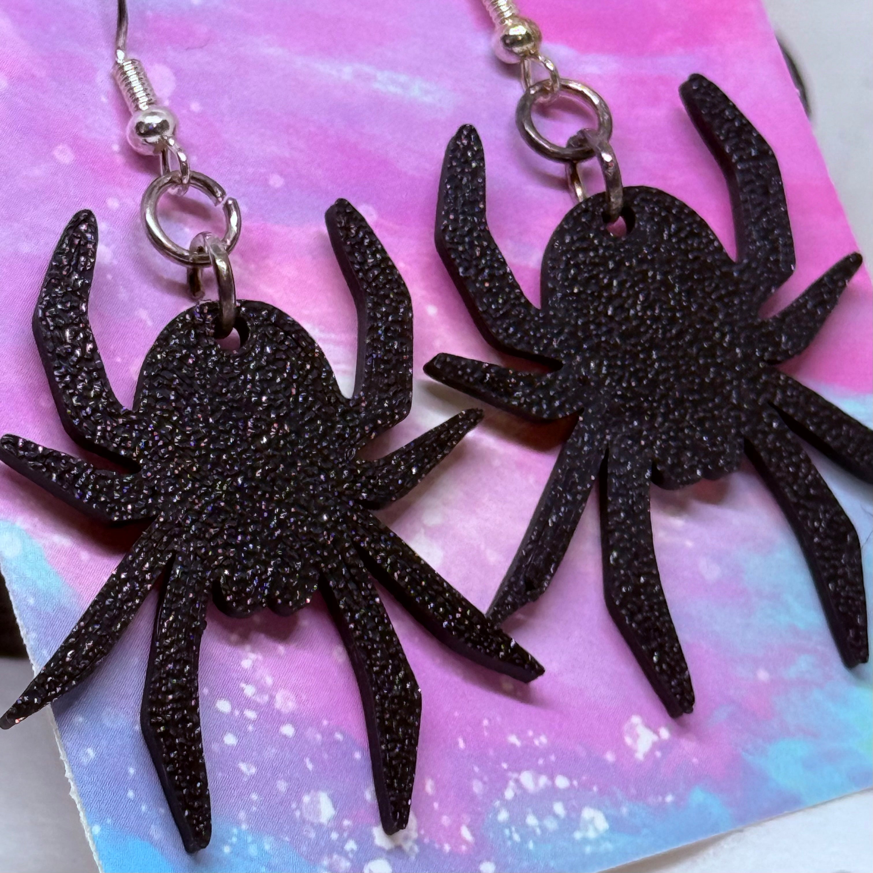 Spider Earrings (Black)