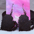Big Pixel Heart Earrings (Black)