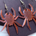 Maroon Spiders | 3D Printed Earrings
