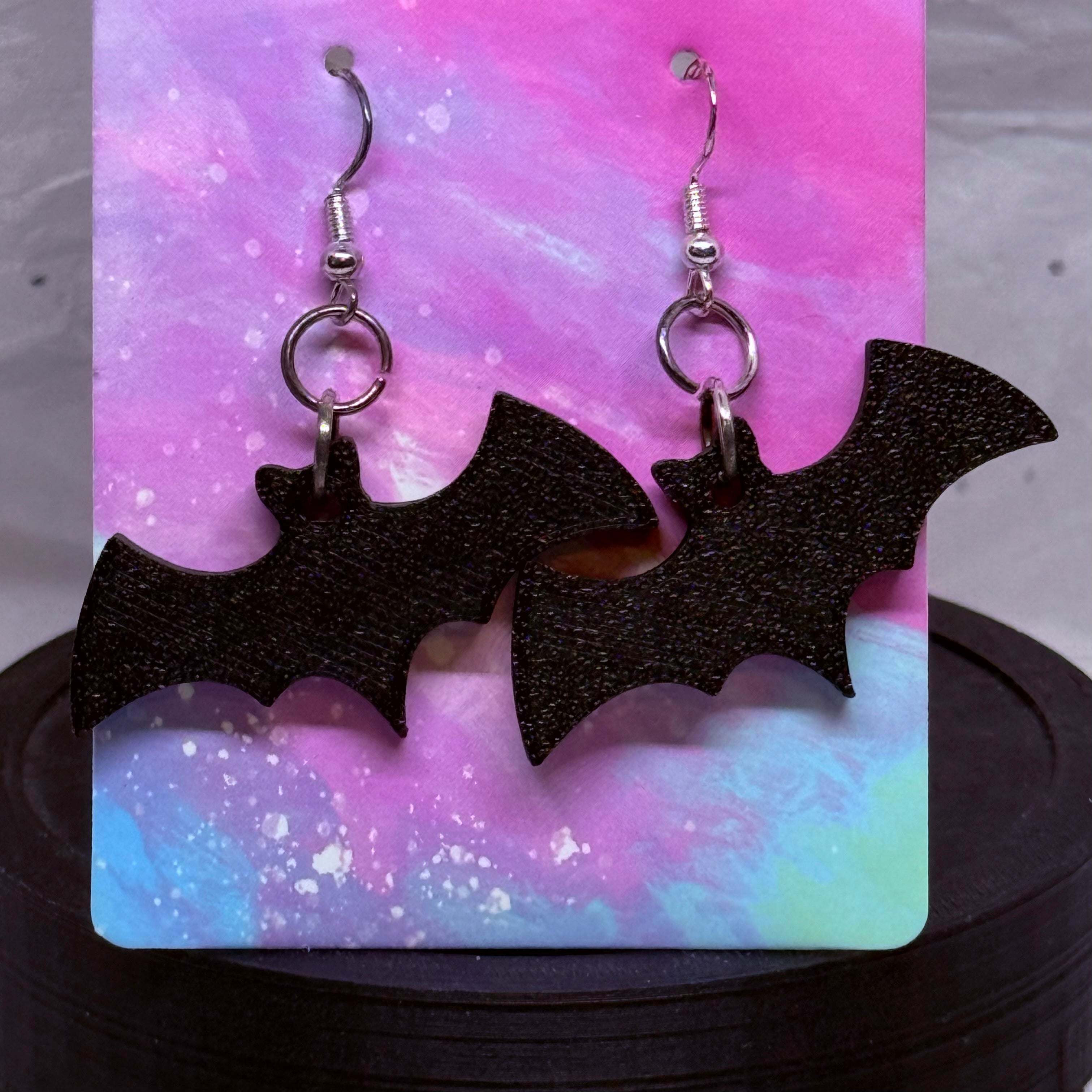 Little Bat Earrings (Black)