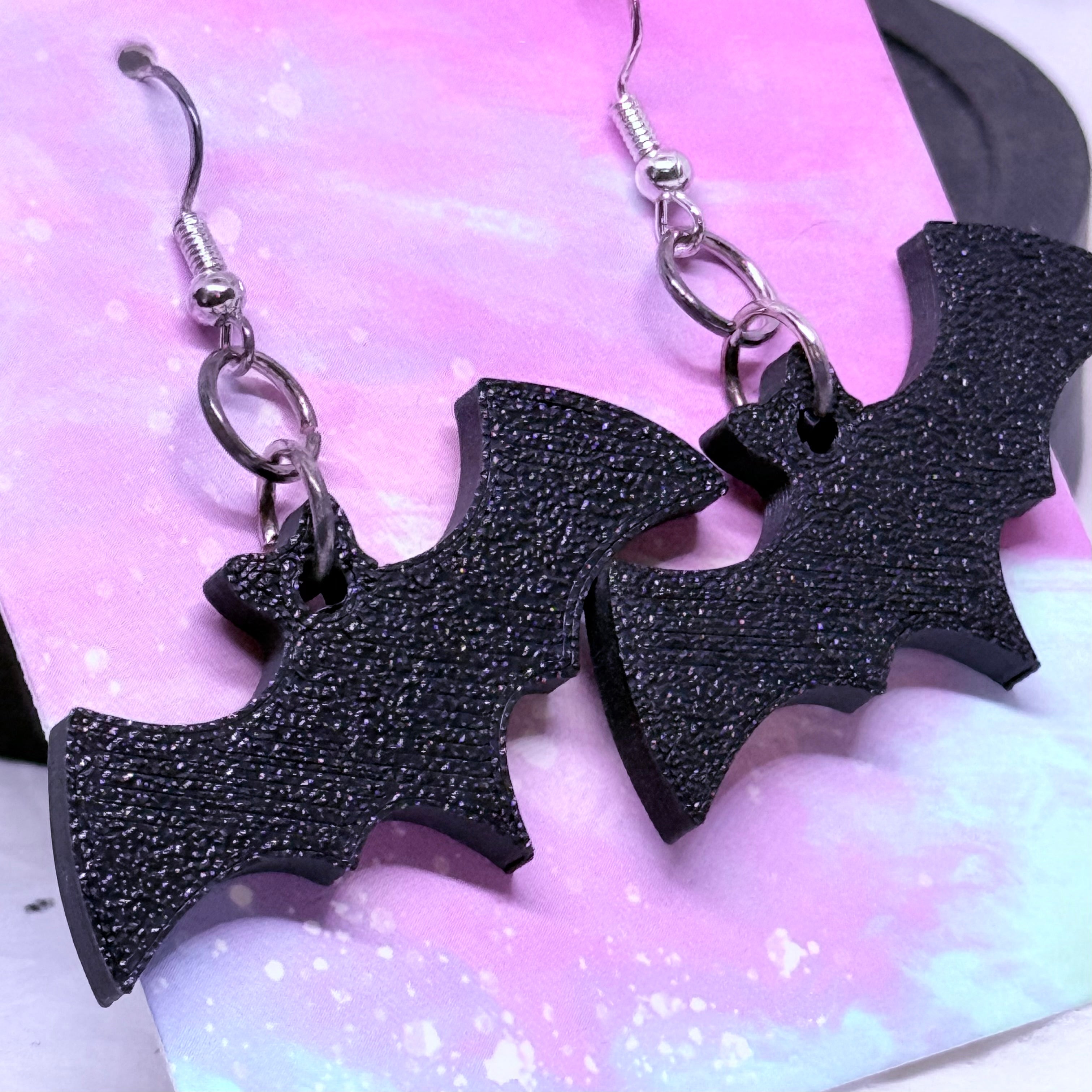 Little Bat Earrings (Black)