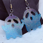 Black & Blue Ghosts | Resin Earrings