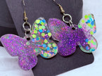 Pastel & Purple Butterflies | Resin Earrings
