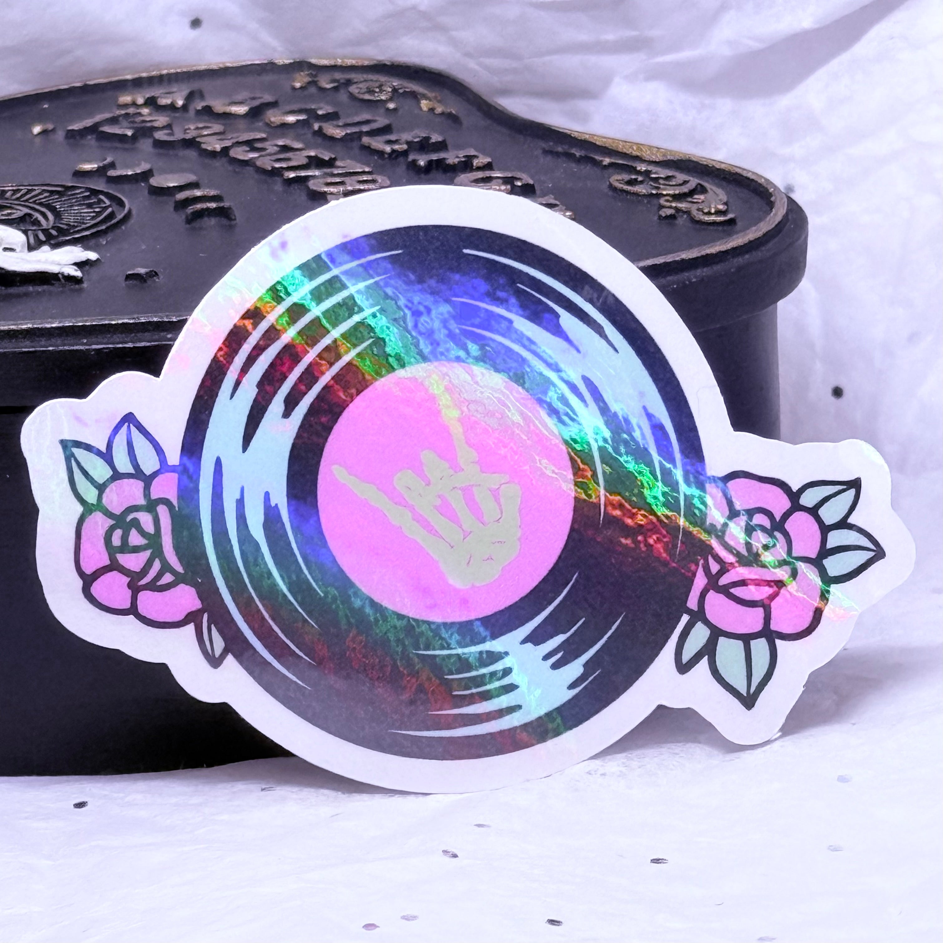 Record with Roses | Sticker