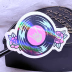 Record with Roses | Sticker