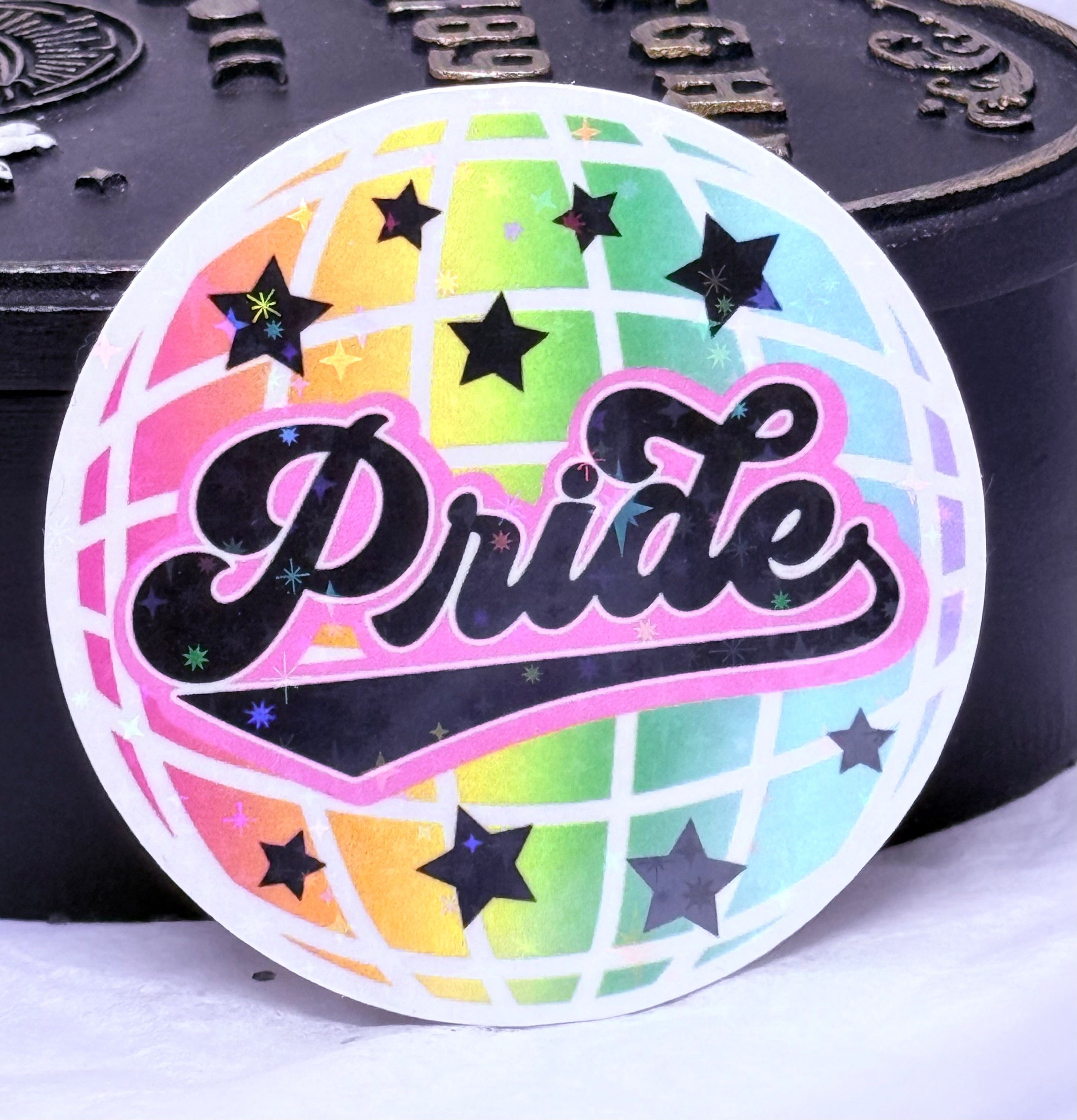 Pride Disco Ball Sticker
