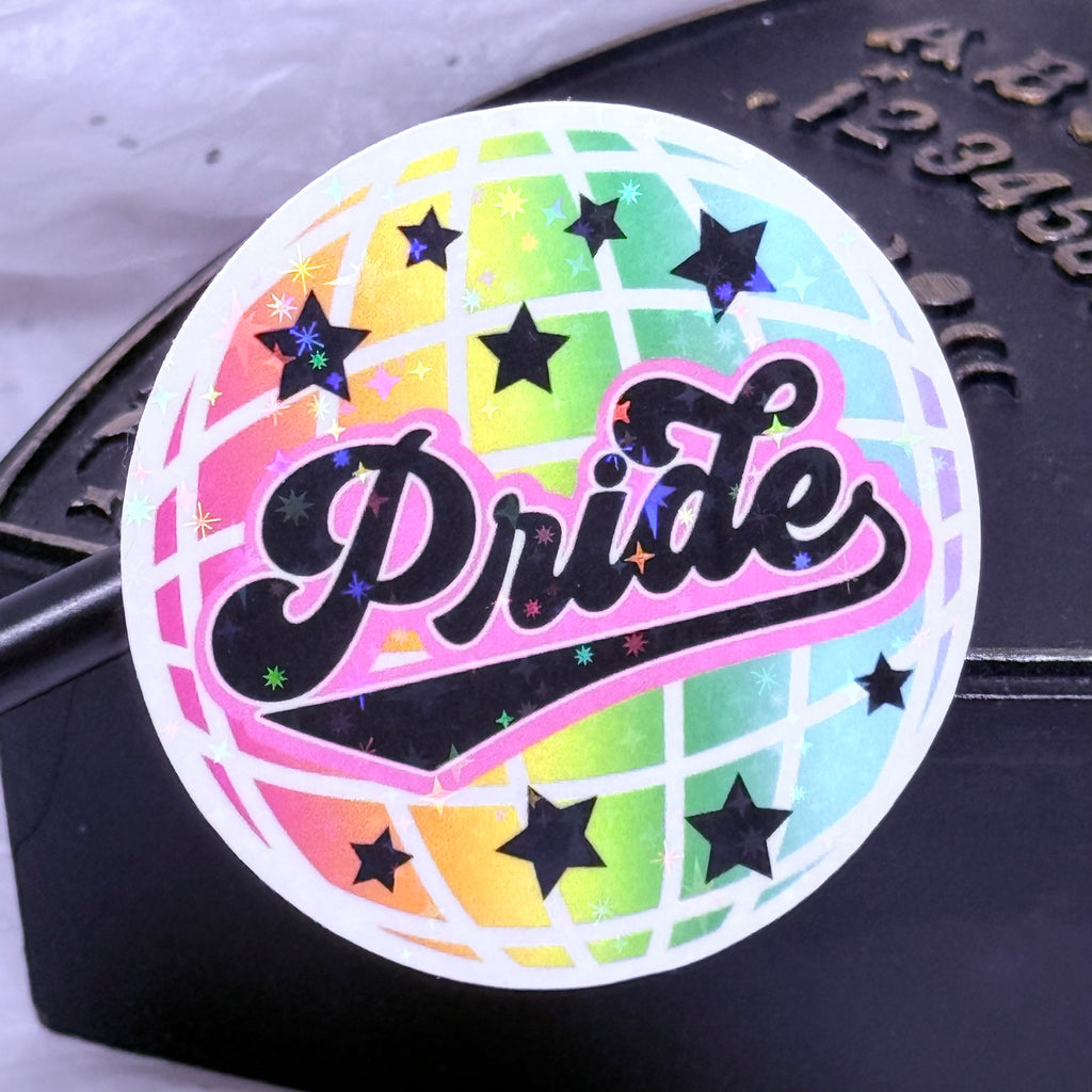 Pride Disco Ball Sticker