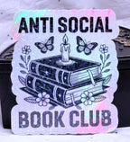 Anti Social Book Club | Holographic Sticker