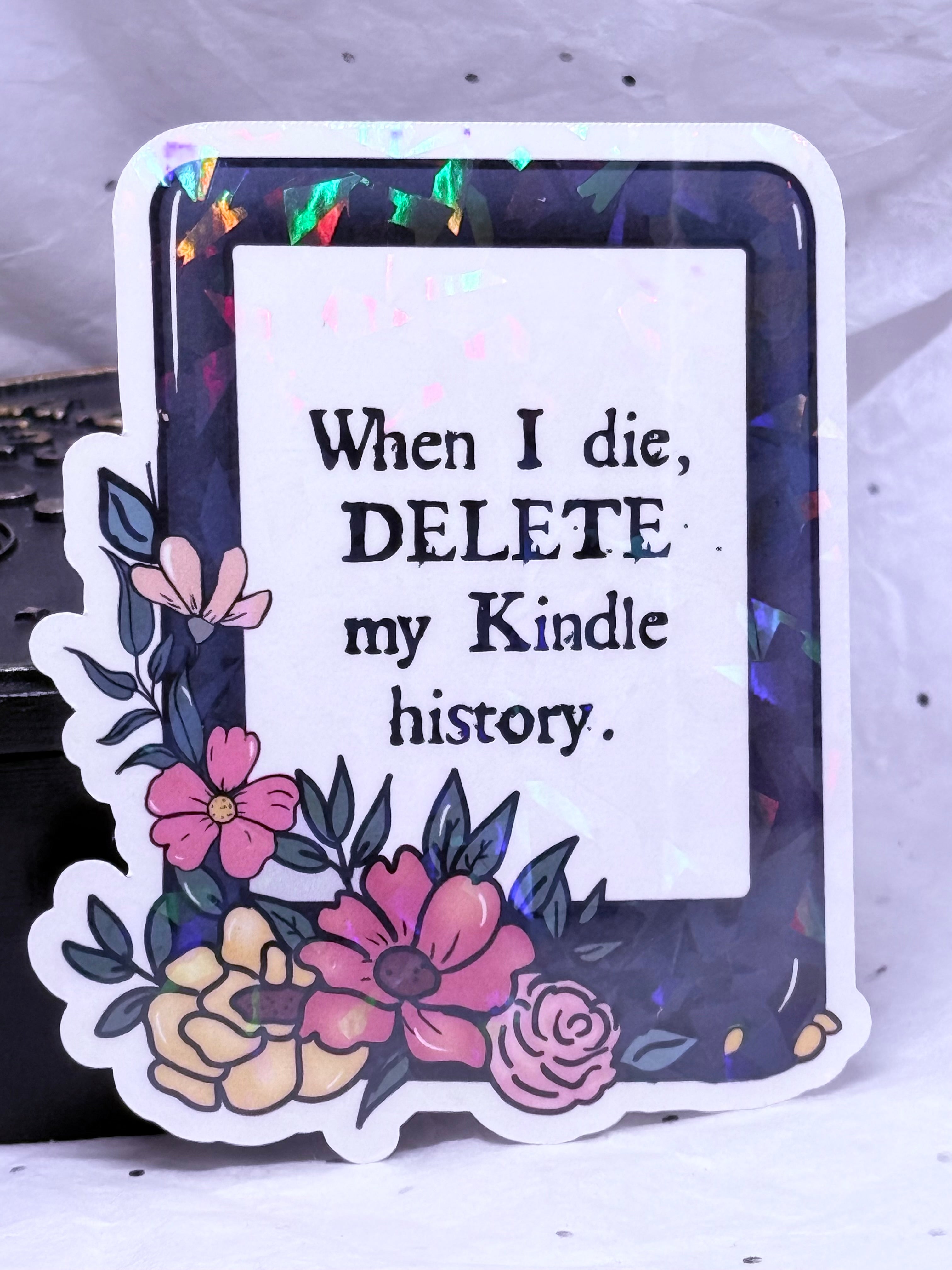 Delete My Kindle History Sticker