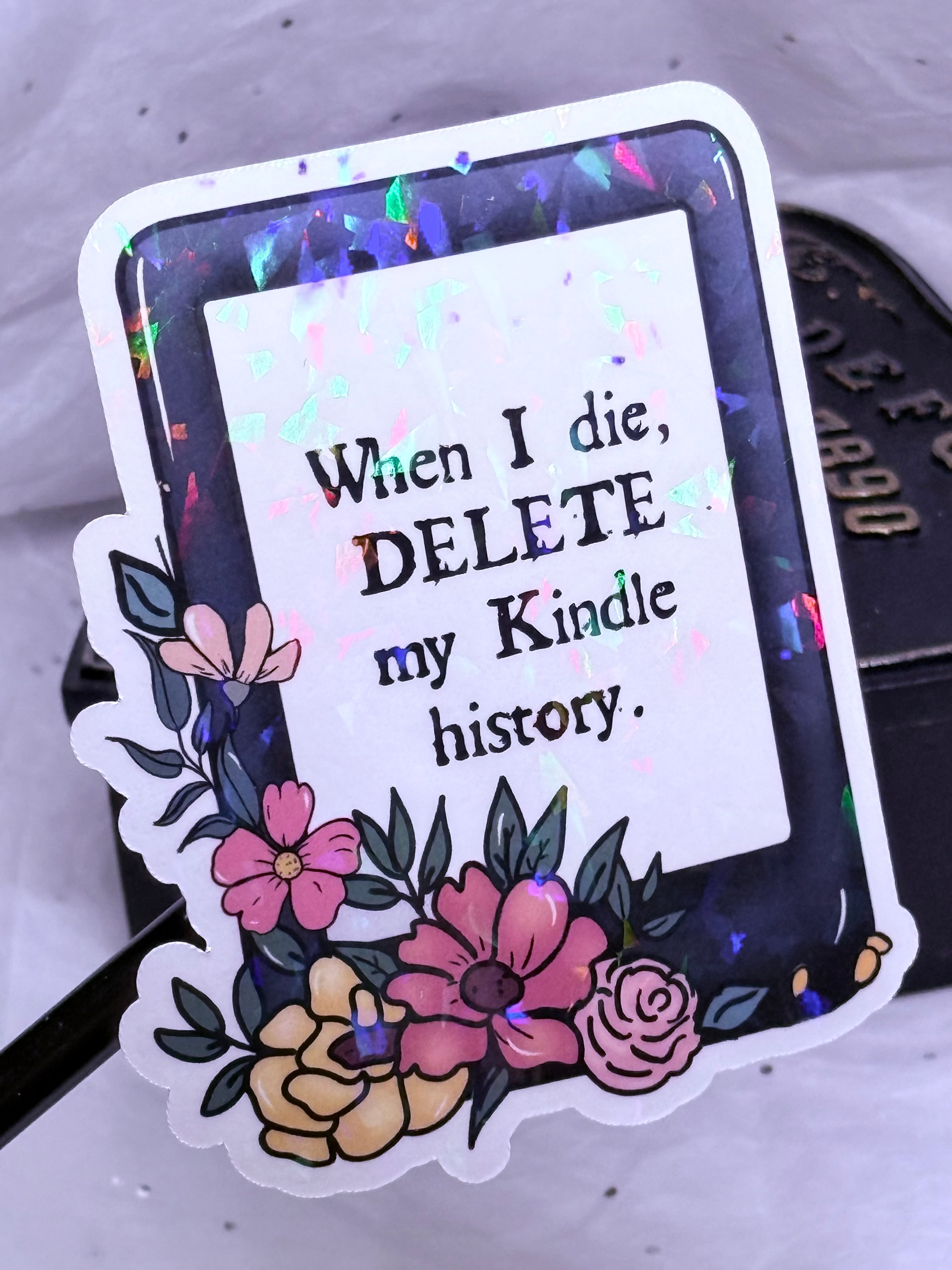 Delete My Kindle History Sticker