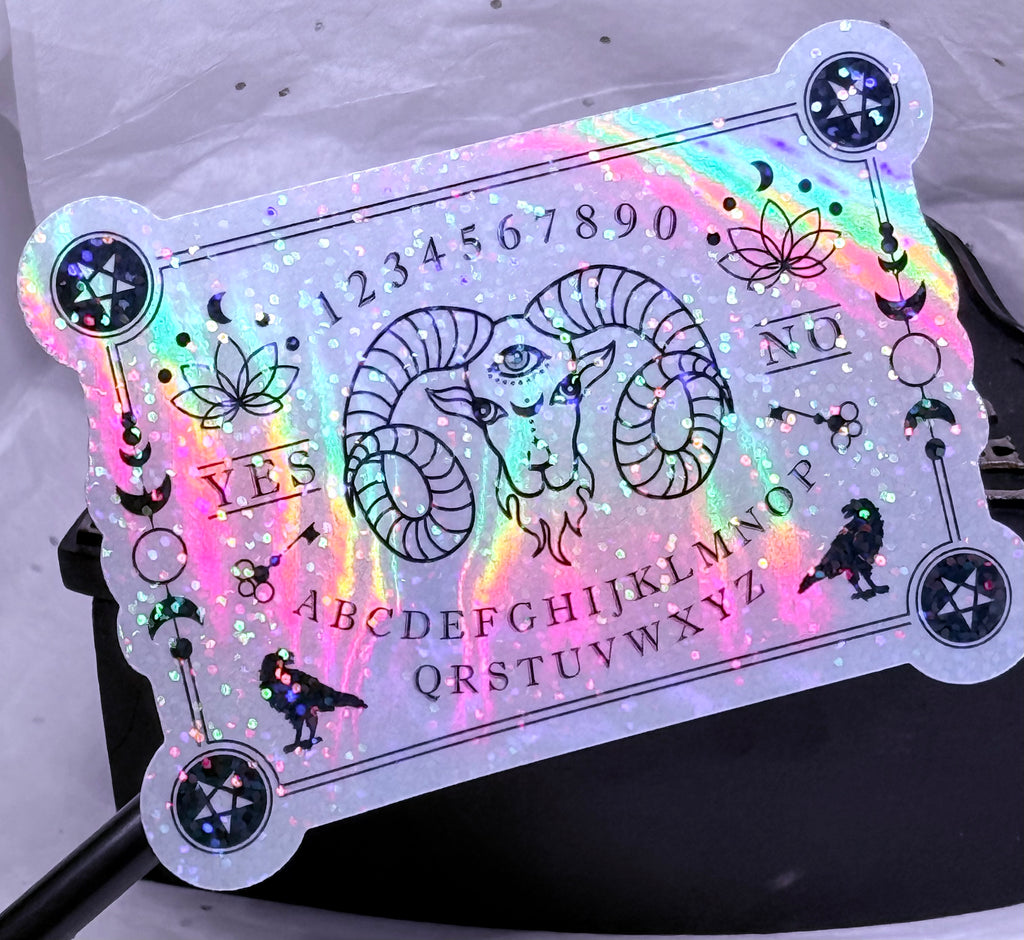 Ouija Board with Goat | Holographic Sticker