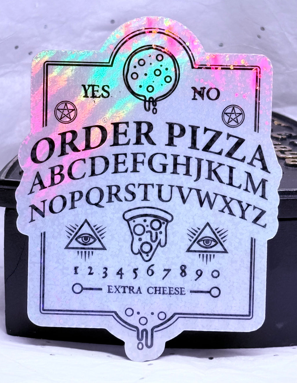 Ouija Pizza | Holographic Sticker