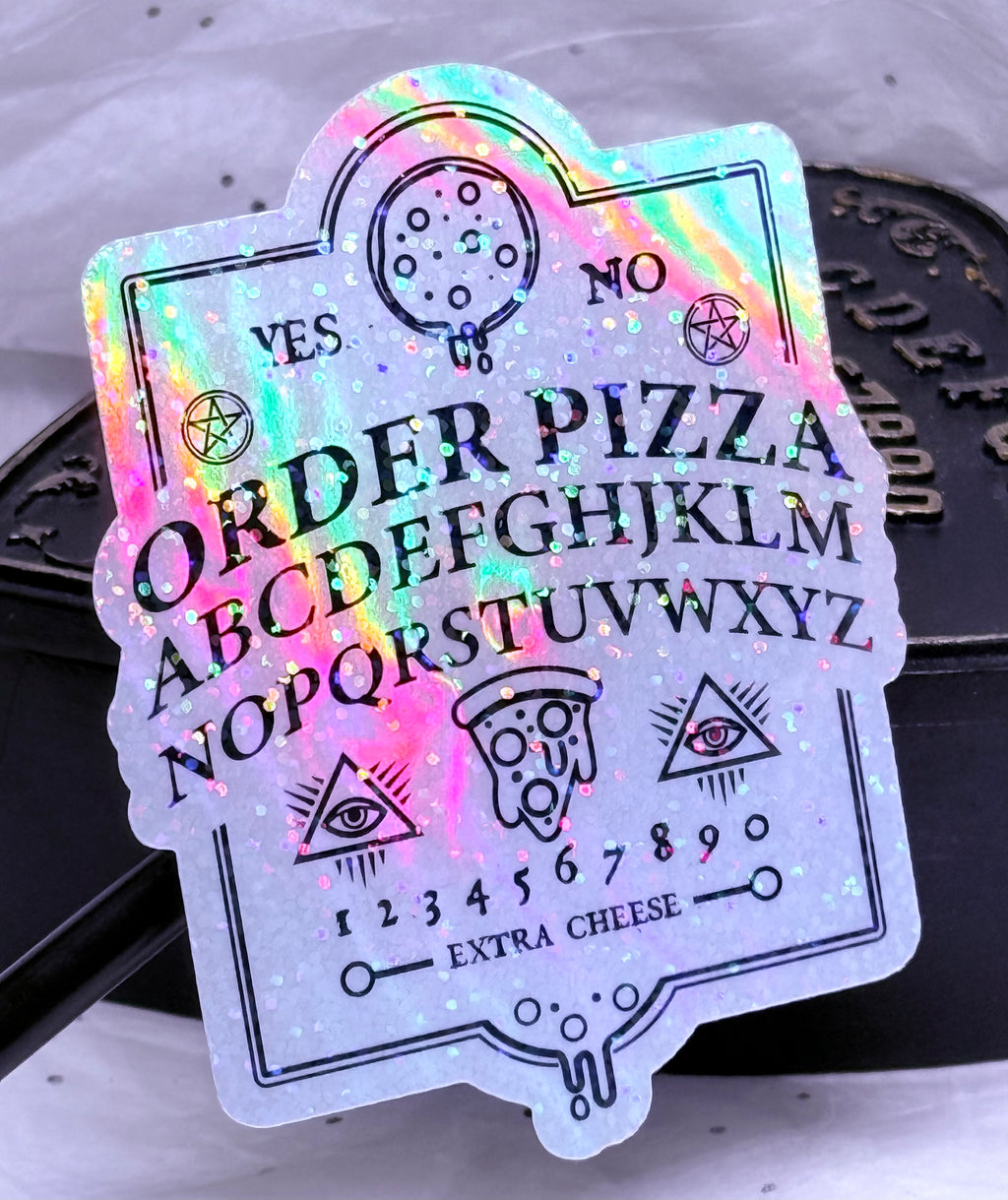 Ouija Pizza | Holographic Sticker