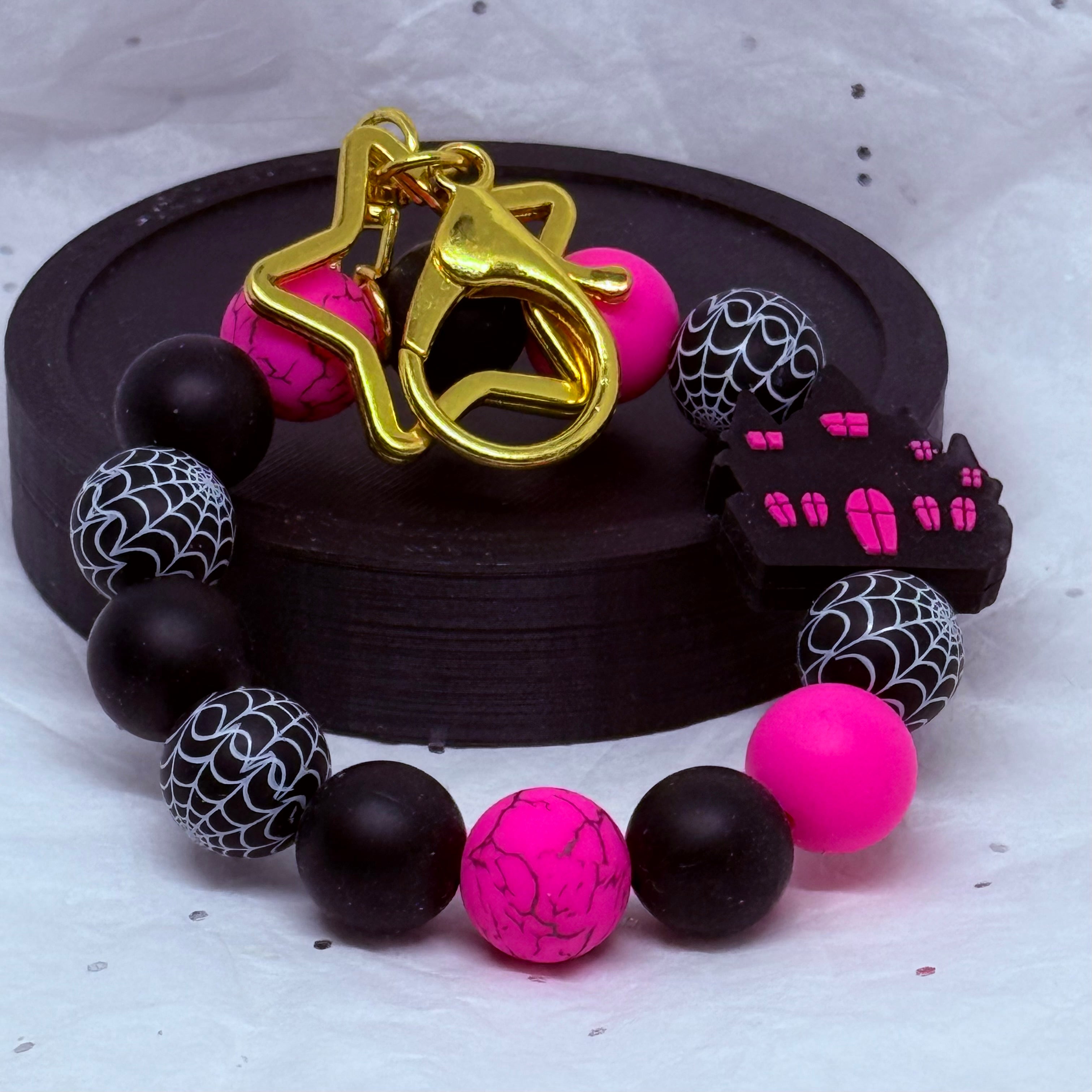 Haunted House Beaded Wristlet