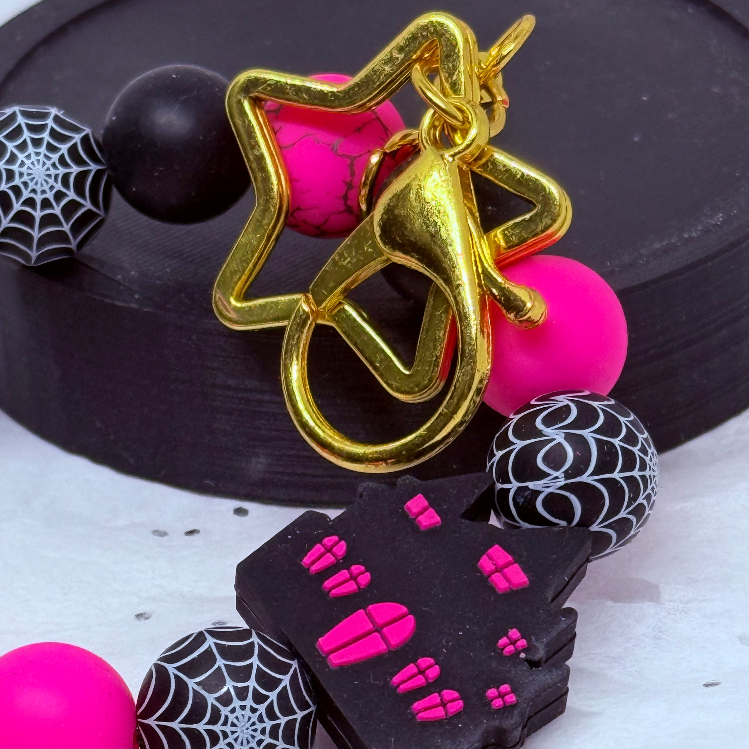 Haunted House Beaded Wristlet