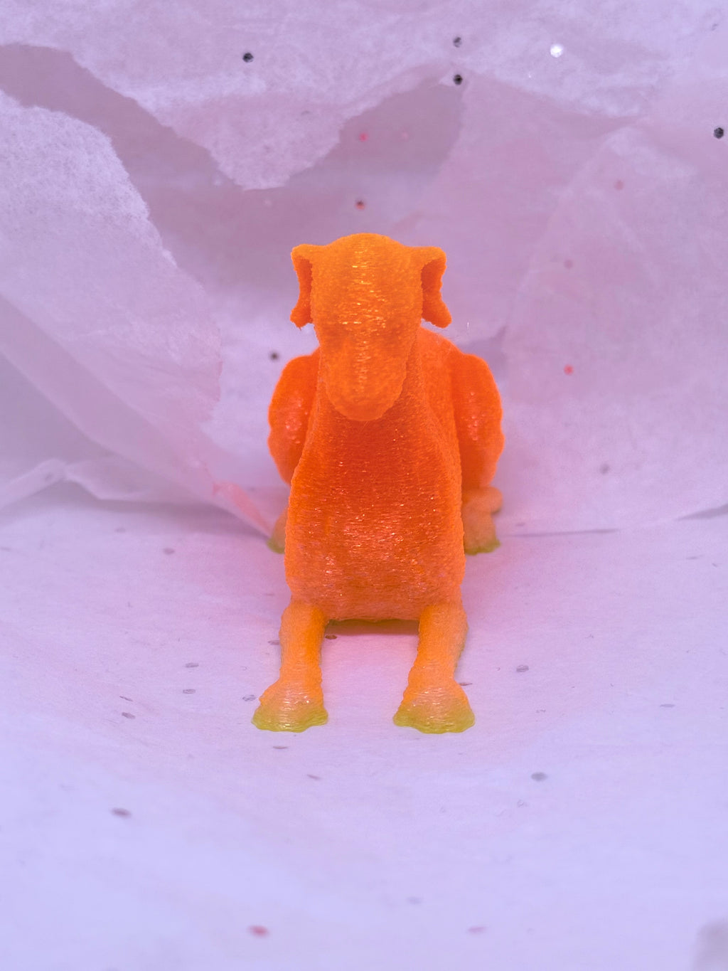 Sitting Greyhound (Orange)