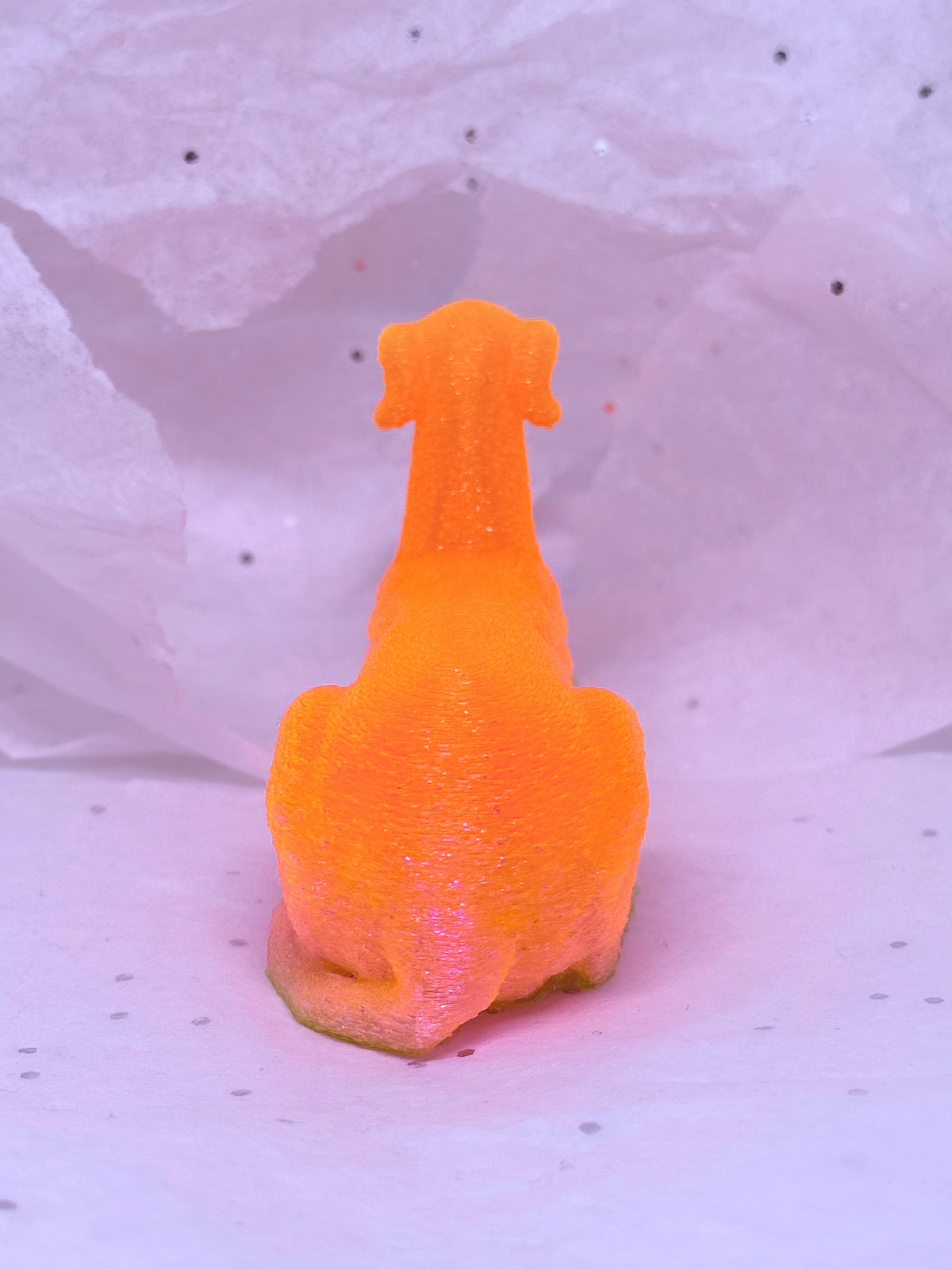 Sitting Greyhound (Orange)